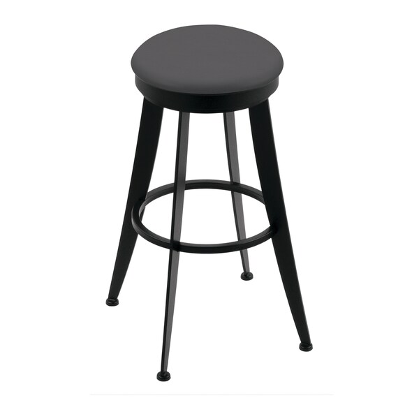 Laser 30" Swivel Bar Stool, Black Wrinkle, Canter Storm Seat
